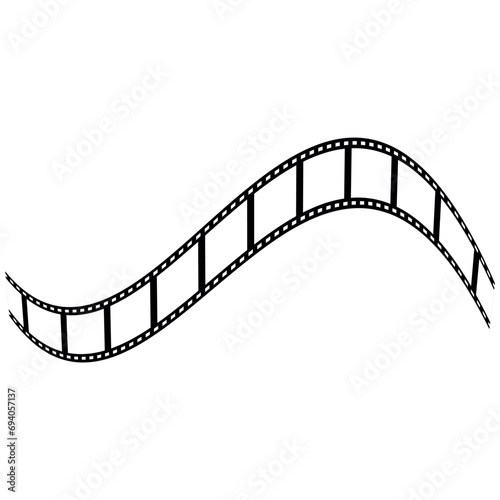 film strip isolated on white. illustration of a film strip. movies film background with flim roll. 3d flim roll. Film strip set vector image