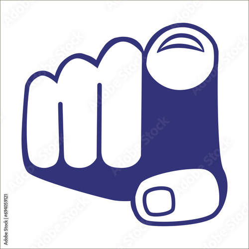 Finger pointing at you - vector.