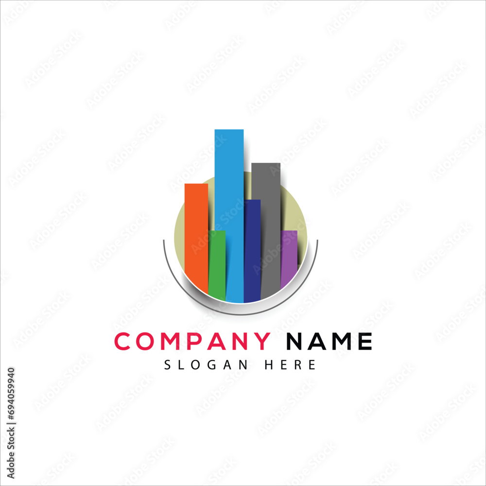 company icon in different style vector company icon in different style vector