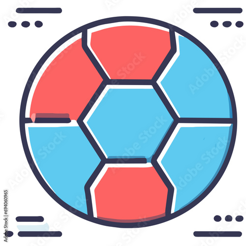 Soccer ball with motion lines vektor icon illustation
