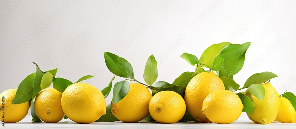 Fresh lemons are available at the supermarket.