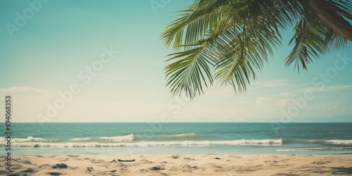 Sun-Kissed Retreat: Vacation Mockup with Ocean Waves
