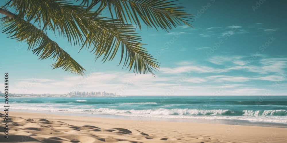 Sunny Escape: Sand Beach Background Mockup