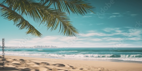 Sunny Escape: Sand Beach Background Mockup