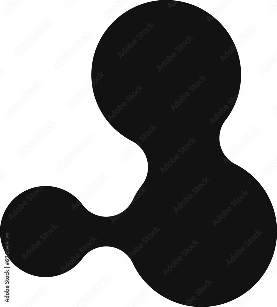 Fotografie Fluid Blob icon Y2K Element. Retro futuristic shape.