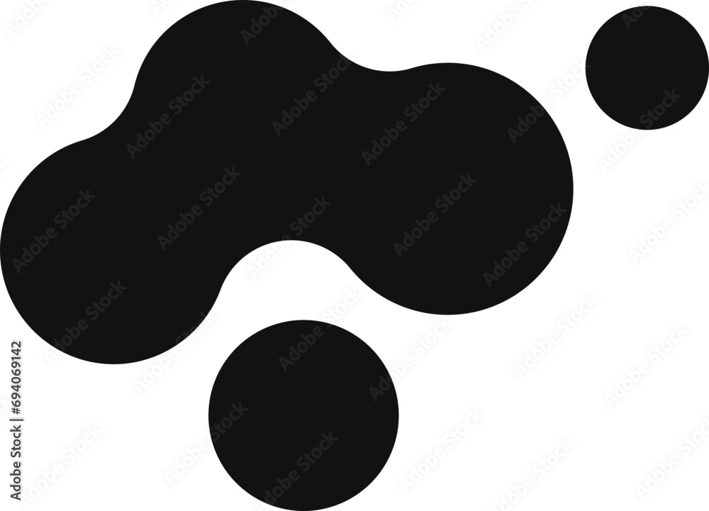 Fluid Blob icon Y2K Element. Retro futuristic shape.