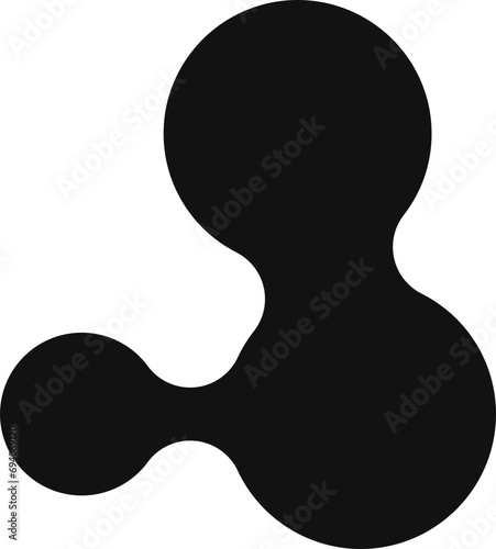 Fluid Blob icon Y2K Element. Retro futuristic shape.