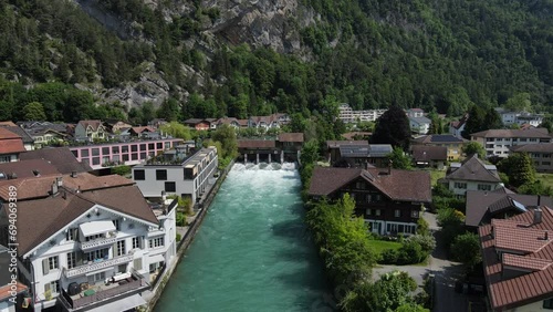 Aerial view of Interlaken, Switzerland