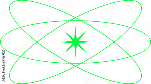 Y2K Element. Retro futuristic shape.