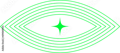 Y2K Element. Retro futuristic shape.