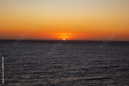 pôr-do-sol no oceano pacífico Viña del Mar Valparaíso Chile © Fotos GE