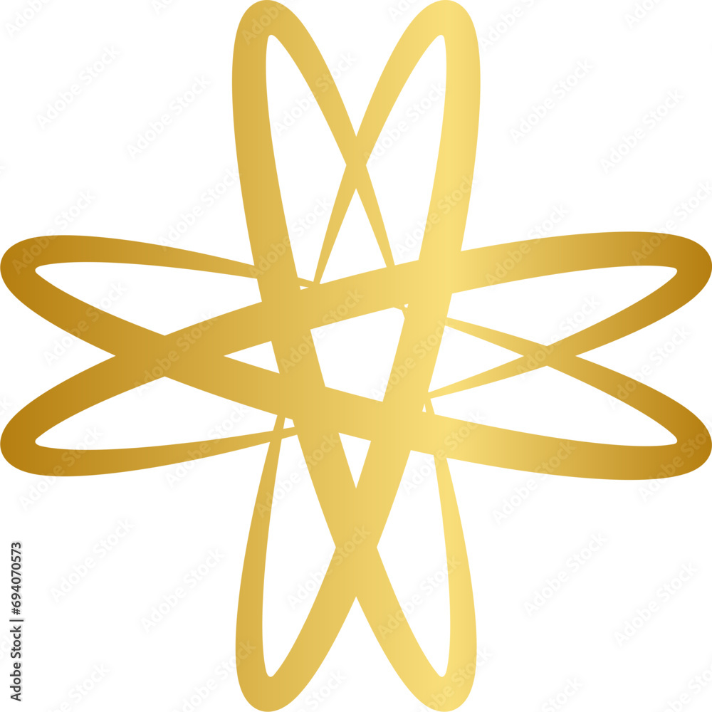 Gold Star Orbit Y2K Element. Retro futuristic shape. Gold Star Orbit Y2K Element. Retro futuristic shape.