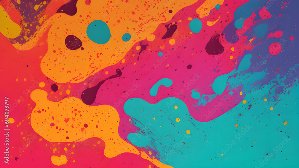 abstract colorful liquid paint splash background