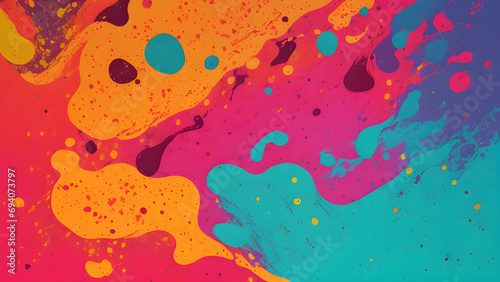 abstract colorful liquid paint splash background © StudioSocietal