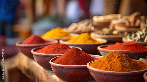 Spice Odyssey: A Journey Through the Vibrant Market Aromas - created with generative AI