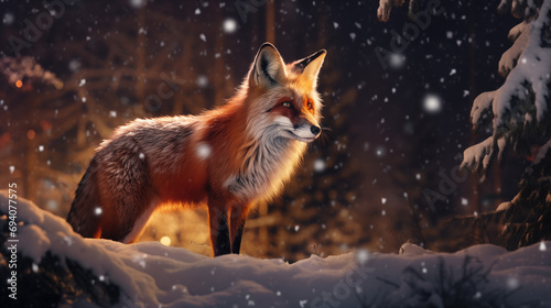 Winter's Watchful Fox © LAJT