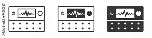 Guitar processor icon. Vector illustration