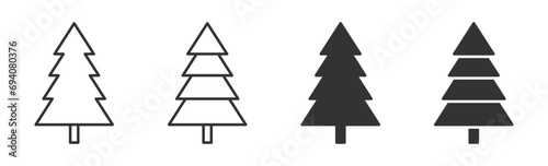 Pine tree icon. Vector illustration photo