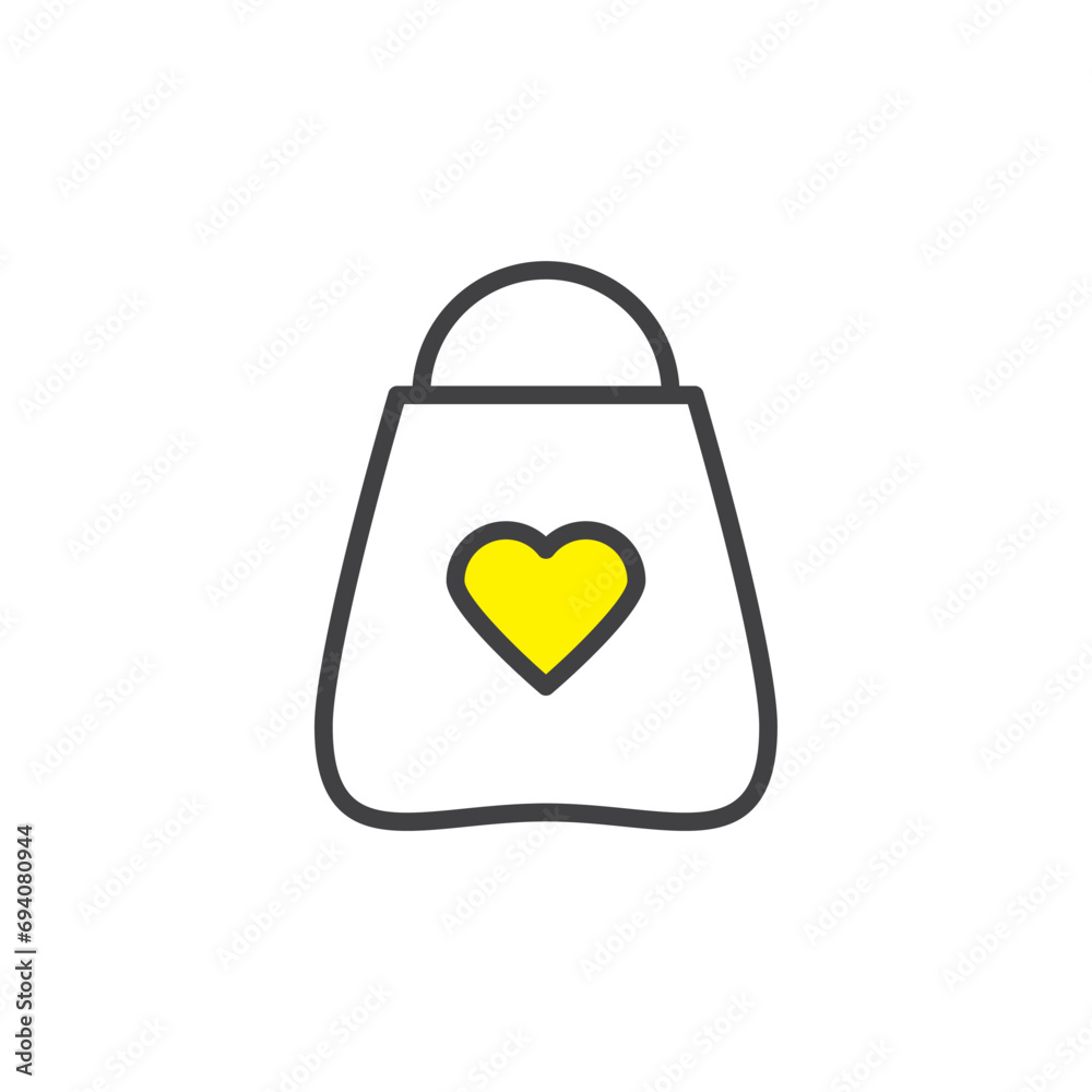 gift bag icon. sign for mobile concept and web design. Outline vector icon. Symbol, logo illustration. Vector graphics gift bag icon. sign for mobile concept and web design. Outline vector icon. Symbol, logo illustration. Vector graphics