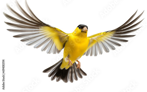 American Goldfinch Essence Isolated on Transparent Background PNG.
