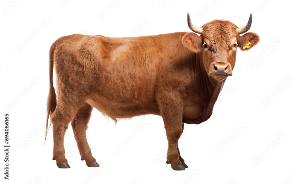 Beef master Majesty Cattle Isolated on Transparent Background PNG.