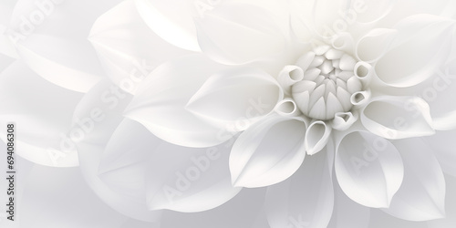 White dahlia flower close-up. Floral abstract background