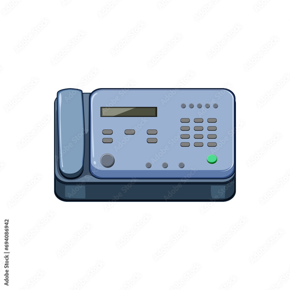 printer fax machine cartoon. phone office, symbol print, web document printer fax machine sign. isolated symbol vector illustration