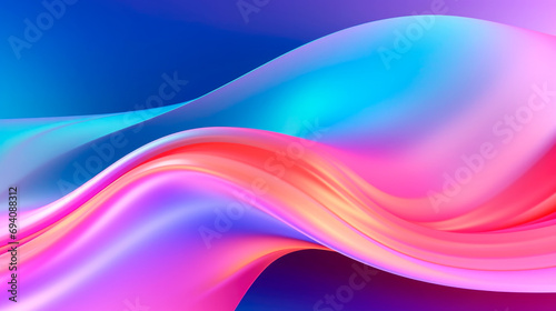 Abstract fluid curved wave. Colorful background 