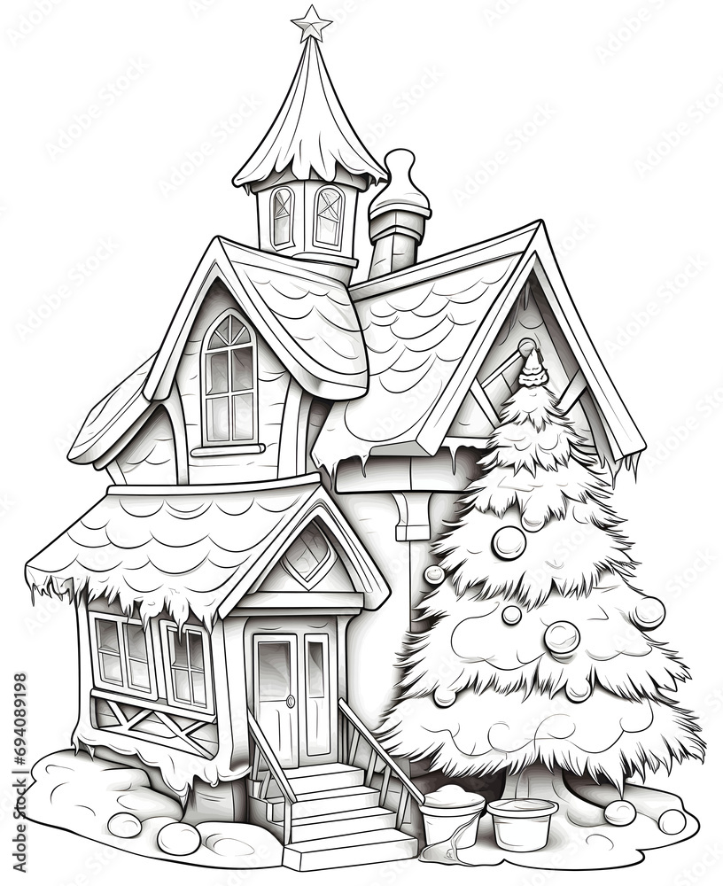 Christmas tree house. Xmas tree as a symbol of Christmas of the birth of the Savior. Christmas tree house. Xmas tree as a symbol of Christmas of the birth of the Savior.