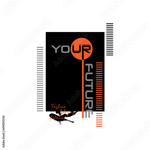 graphic geometric line frame your future slogan brush  pattern background texture abstract art design print