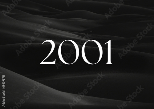 Vintage 2001 birthday, Made in 2001 Limited Edition, born in 2001 birthday design. 3d rendering flip board year 2001.