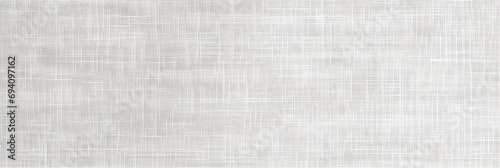 Seamless subtle white linen textile transparent background texture overlay. Abstract cloth fabric grayscale displacement, bump or height map. Simple panoramic banner wallpaper pattern. 