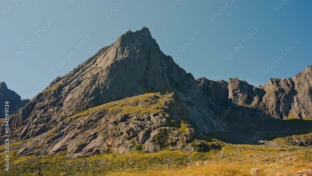 Driving Along Breathtaking Mountain Scenery Driving Along Breathtaking Mountain Scenery