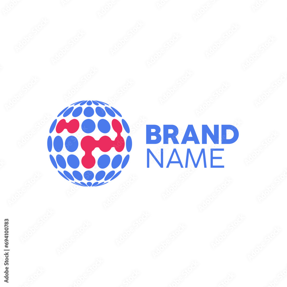 Metaball template logo design vector. Biotechnology molecule atom dna chip symbol Metaball template logo design vector. Biotechnology molecule atom dna chip symbol