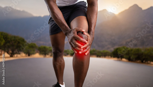 Joint pain, arthritis and tendon problems. knees with inflammation and pain. Knee and cartilage problems. modern medicine