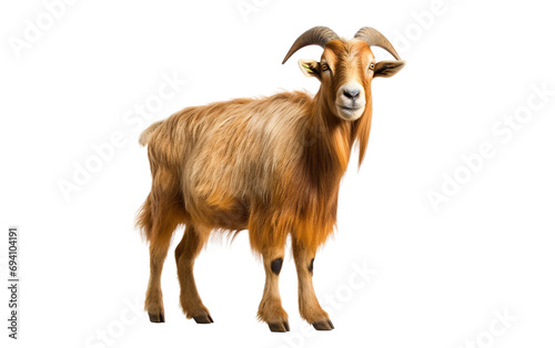 Golden Wonder Goat Isolated on Transparent Background PNG.