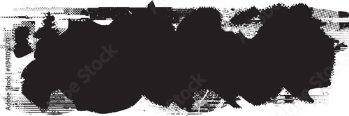 Glitch distorted grange shape . Noise grungy logo . Trendy defect error shapes . Glitched frame .Grunge textured . Distressed effect .Vector shapes 