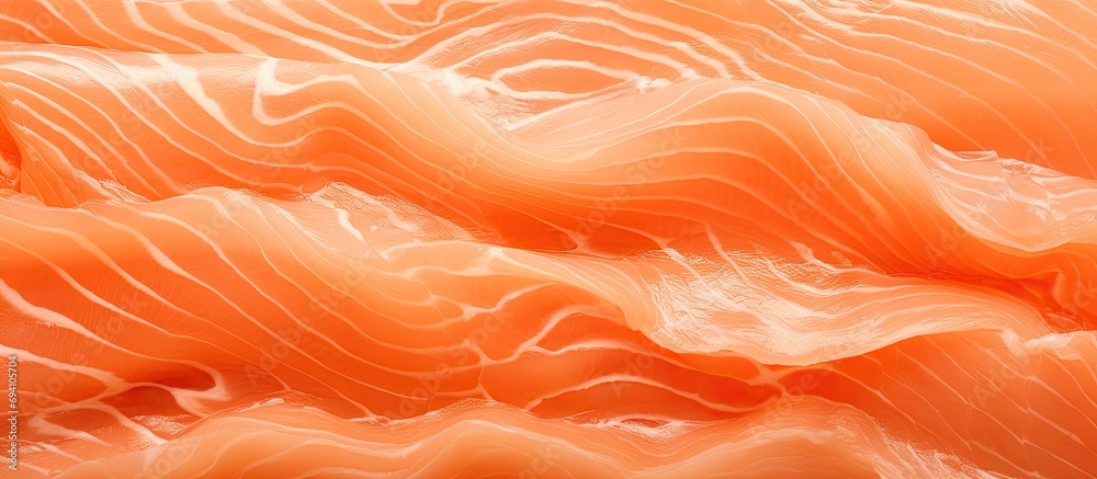 Texture of sliced raw salmon fillet up close. Texture of sliced raw salmon fillet up close.