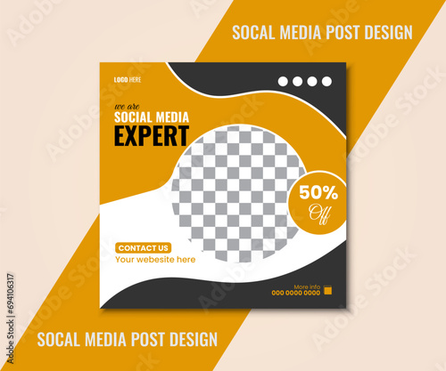 Digital marketing agency and corporate social media banner post Design