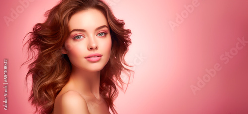 beauty portrait of a woman in studio