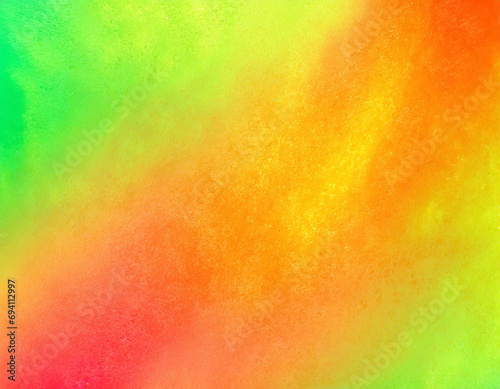 Gold red pink coral peach orange yellow lemon lime green abstract background for design. Color gradient, ombre. Colorful, multicolor, mix, iridescent, bright, fun. Rough, grain, noise,grungy.Template