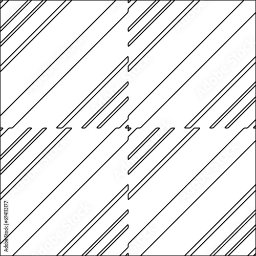 Figures from lines.Black pattern on white wallpaper for web page, textures, card, poster, fabric, textile packaging or napkins. Abstract wallpaper. Repeating background image. White texture.