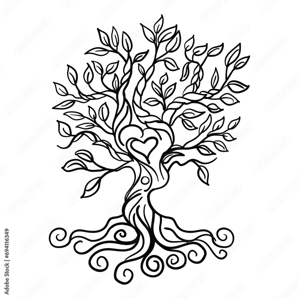 Tree of Life , Yggdrasil vector	