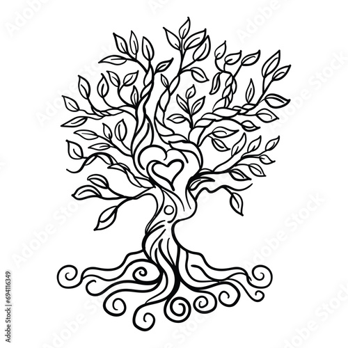 Tree of Life , Yggdrasil vector	 photo