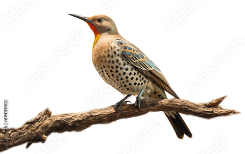 Northern Flicker Majesty Unveiled Isolated on Transparent Background PNG.