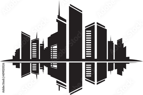 SkylineCraft Elegant Building Vector Emblem ArchitectAura Dynamic Vector Building Logo