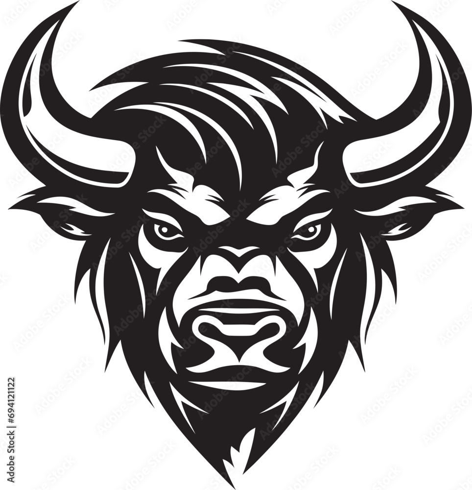 TaurusGraffix Sleek Bull Symbol ChargeAura Elegant Vector Bull Icon