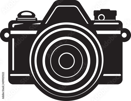 SnapMaster Elegant Vectorized Camera Symbol LensCraft Dynamic Vector Camera Icon