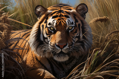 Tiger face close up cinematic