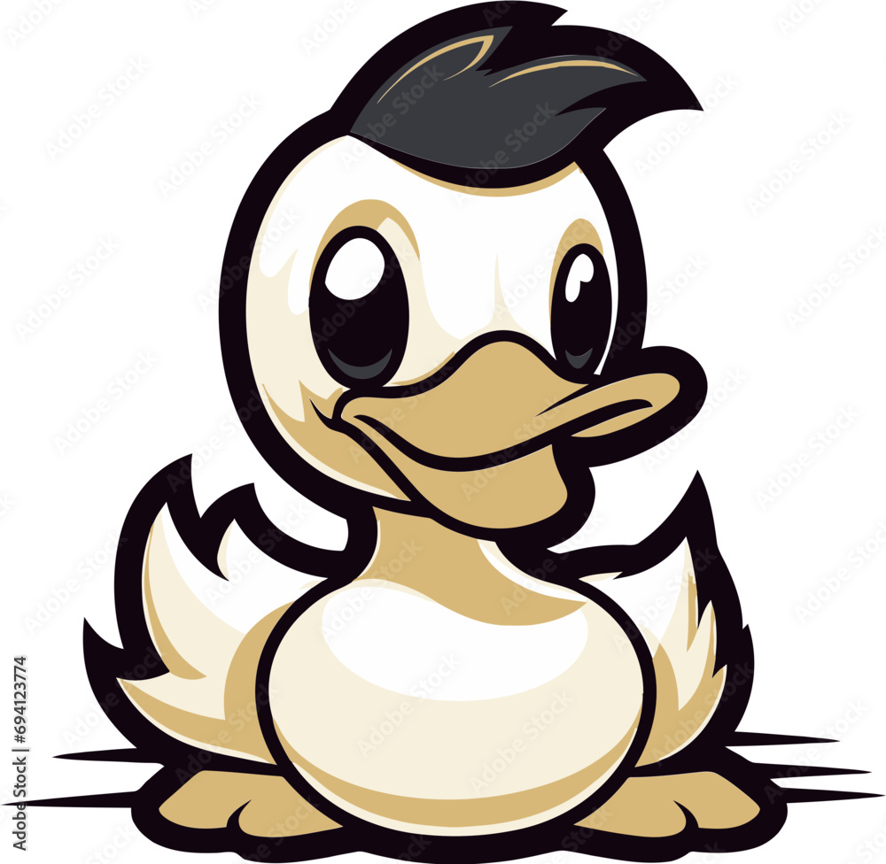 FeatheredFloatGraffix Dynamic Duck Symbol PondPaddleAura Precision Vector Duck Icon